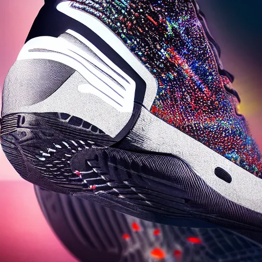 Prompt: Ultra detailed sneakers designed by Pol Pot, superresolution, HDR, futuristic sneakers