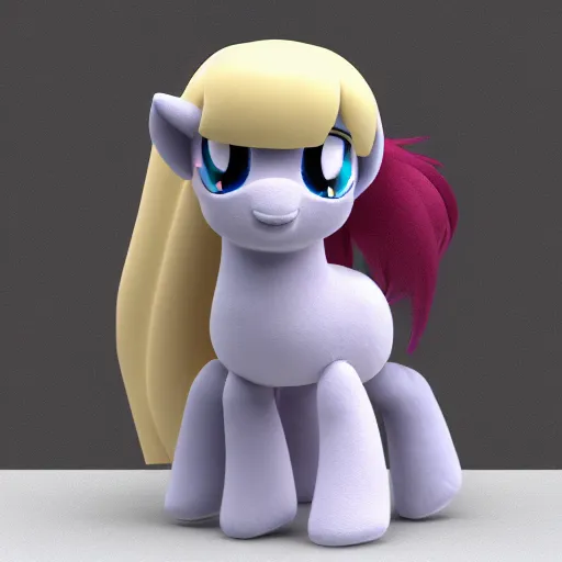 Prompt: cute fumo plush of a pony, bokeh, vray