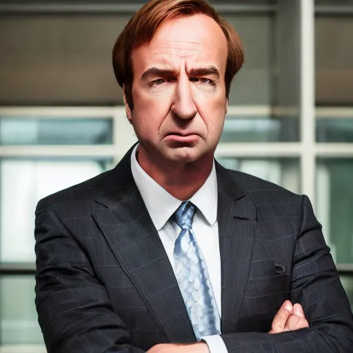 Image similar to super high quality saul goodman, realistic photorealistic high-resolution saul Goodman, very saul goodman, high def, saul, saul Goodman, better call saul, better call saul Goodman, 8k, 4k, professional, depth of field, sigma art 85mm f1.4, large sensor dslr, professional photo, saul goodman, very very saul goodman