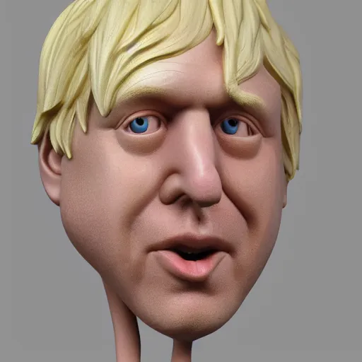 Image similar to Boris Johnson figurine, detailed product photo, high quality, soft, 3d render