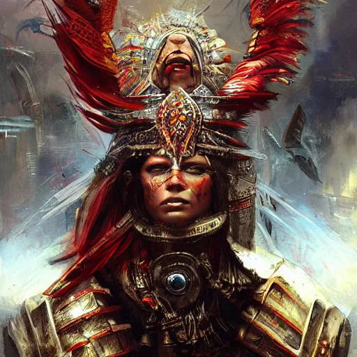 Prompt: rise of the aztec empire by raymond swanland, highly detailed