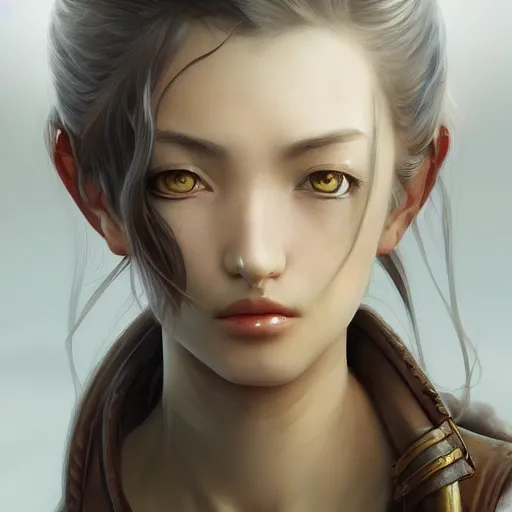 Image similar to eri kasamoto from metal slug game, fantasy, intricate, elegant, highly detailed, digital painting, artstation, concept art, matte, sharp focus, illustration, art by aenaluck and roberto ferri and greg rutkowski, epic fantasy, digital painting