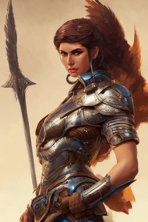 Image similar to amazon valkyrie athena, d & d, fantasy, portrait, highly detailed, headshot, digital painting, trending on artstation, concept art, sharp focus, illustration, art by artgerm and greg rutkowski and magali villeneuve