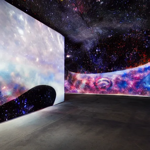 Prompt: Liminal space in outer space by Doug Aitken