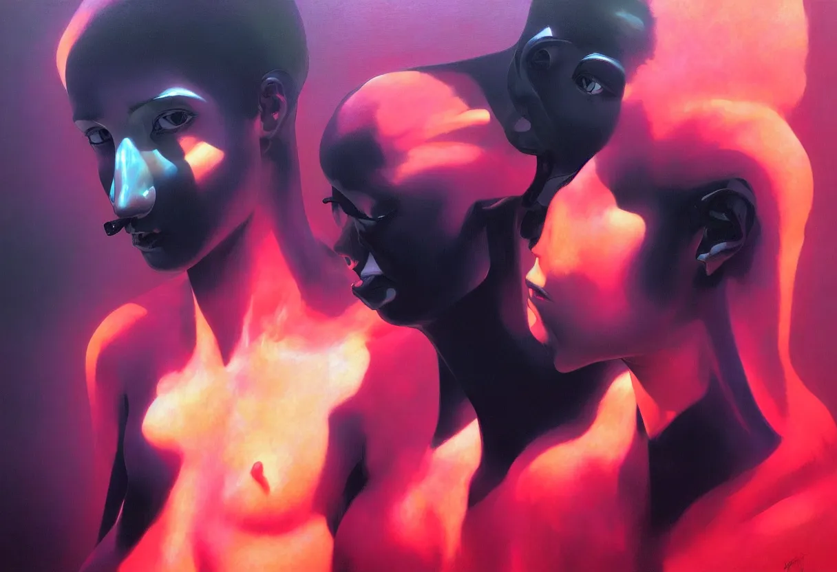 Image similar to lungs filled with black oil, vivid colors, neon, art by ( ( ( kuvshinov ilya ) ) ) and wayne barlowe and francis bacon and artgerm and wlop and william - adolphe bouguereau