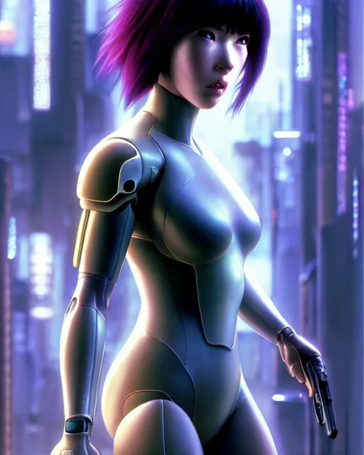 Prompt: weta disney pixar movie still portrait photo of motoko kusanagi ghost in the shell : : as cyborg woman by pixar : : by weta, wlop, ilya kuvshinov, rossdraws, artgerm, marvel, maxim cover, latex, octane render, sweaty, iridescent, bright morning, anime, liosh, mucha : :