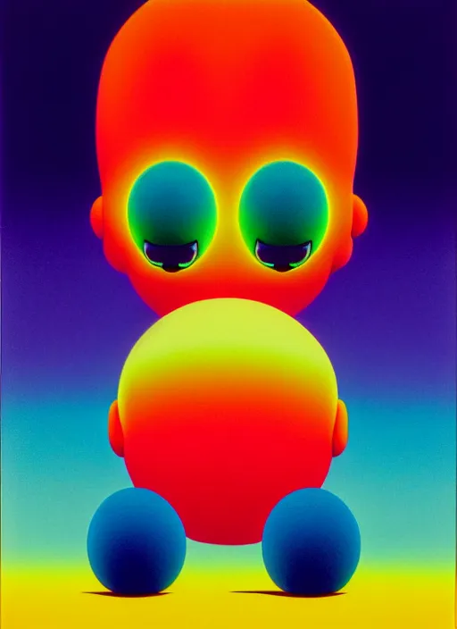 Image similar to puffy person by shusei nagaoka, kaws, david rudnick, airbrush on canvas, pastell colours, cell shaded, 8 k