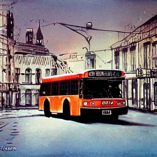 Image similar to city bus 1 9 8 0 by semen faibisovich