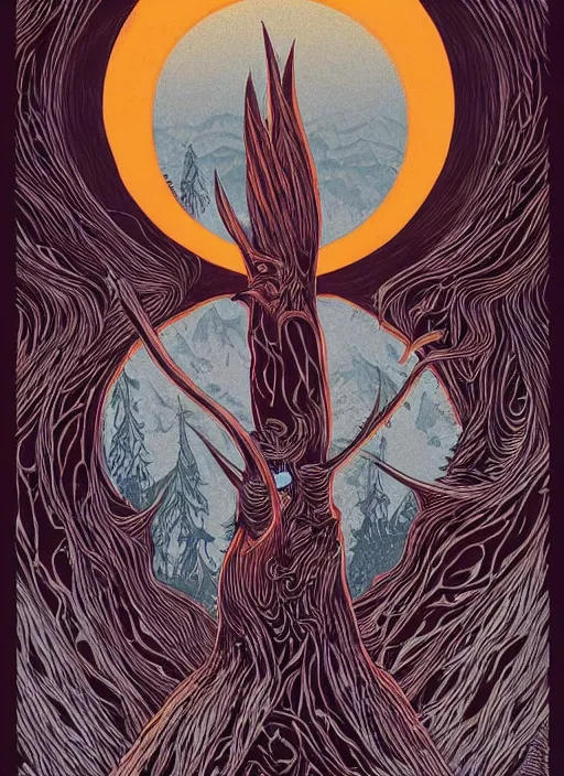 Image similar to twin peaks movie poster art by aaron horkey