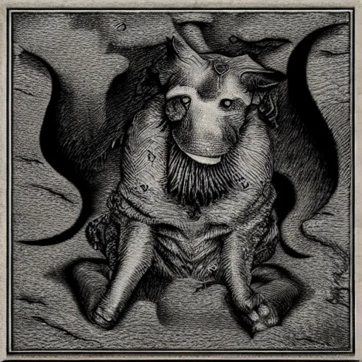 Prompt: “ kentaro miura ” canine medical etching veterinary aerial view horror shape 1 0 2 4 x 1 0 2 4