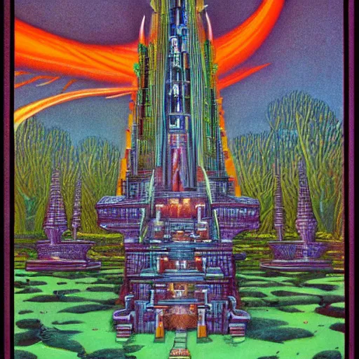 Image similar to great temple by kelly freas