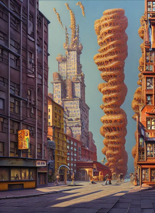 Prompt: hyper detailed 3d render like a Oil painting - going downtown by Jacek Yerka, Mariusz Lewandowski, Houdini algorithmic generative render, Abstract brush strokes, Masterpiece, Edward Hopper and James Gilleard, Zdzislaw Beksinski, Mark Ryden, Wolfgang Lettl, hints of Yayoi Kasuma, octane render, 8k