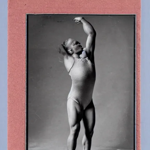 Image similar to 1 9 0 0 gymnastics athlete, full body, studio lightning