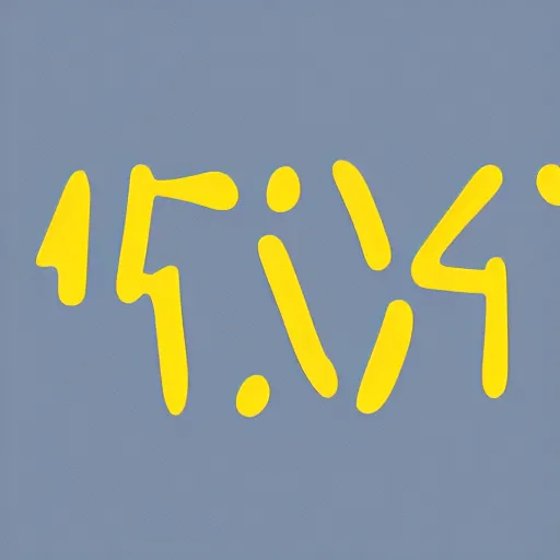 Image similar to yellow times new roman text with a black outline that says the number 5 4 %, light blue background