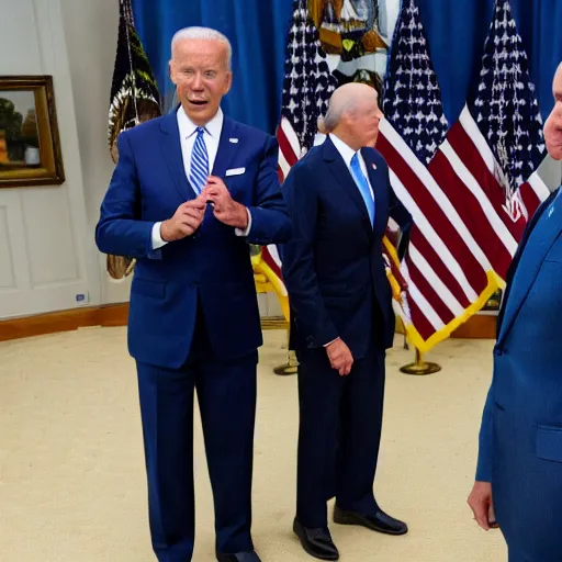 Prompt: president biden as jim from the office