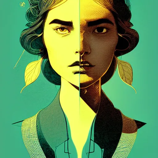 Image similar to portrait top light, by killian eng and joe fenton and martin deschambault and conrad roset, inspired by lungful hustle, yellow only, etching, fine, sharp high detail,