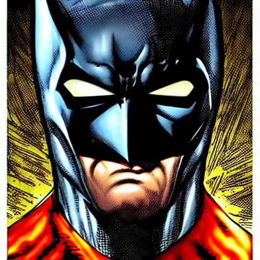 Prompt: the batman appearing out of the shadows, artwork by jim lee, frightening, fear, scary, intimidating, digital art