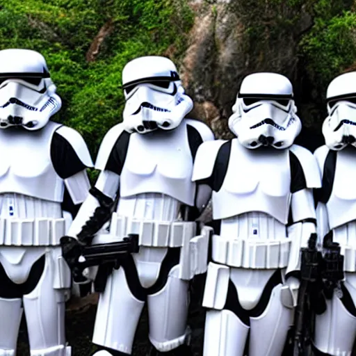 Image similar to storm troopers on holiday in thailand