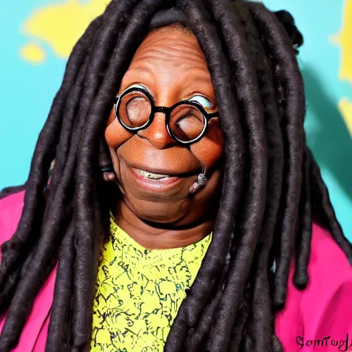 Prompt: whoopi goldberg as a bird