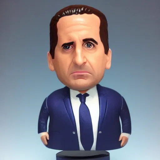 Prompt: Michael Scott as a bobble head