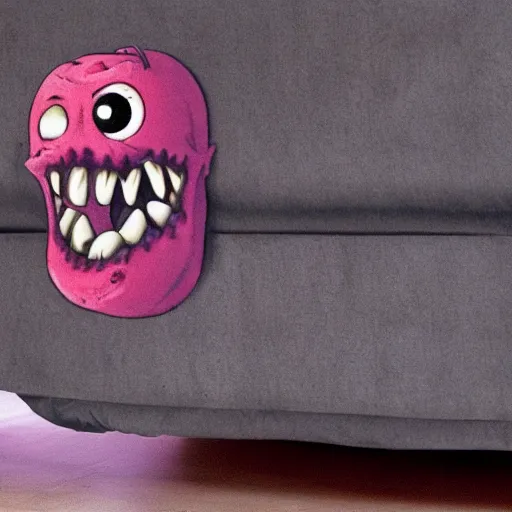 Image similar to monster under my bed smiling creepy horror