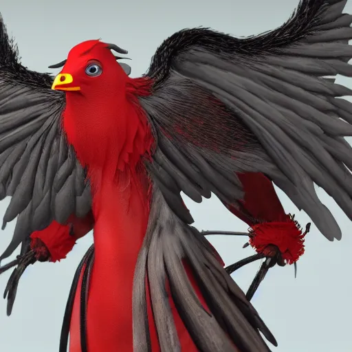 Image similar to a still of tengu, realistic, photorealistic, detailed,