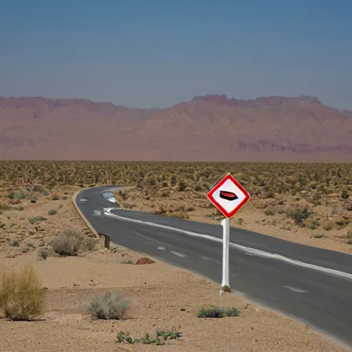 Image similar to many traffic signs in the desert