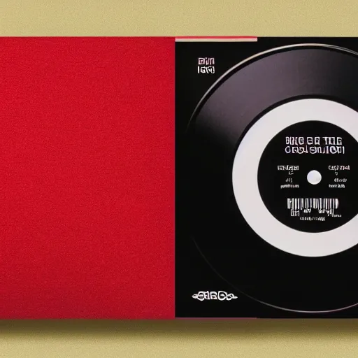 Image similar to close photograph of a cd cover with a small red rectangle on its side