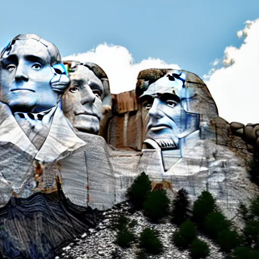 Prompt: Mount Rushmore with Hideo Kojimas face, 8k, DLSR camera, wide angle photograph