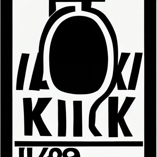 Prompt: black on white graphic design in style of eric hu, y 2 k,