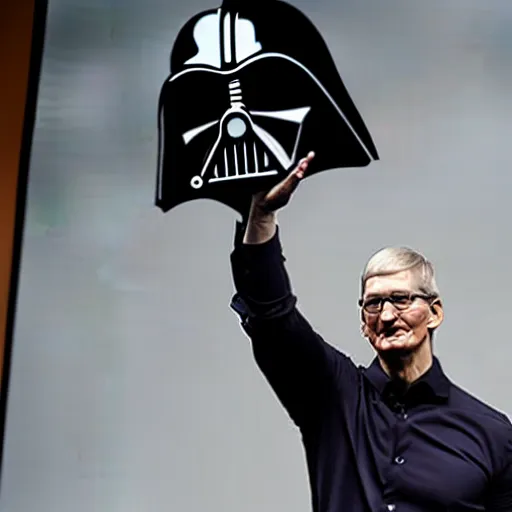 Prompt: tim cook as darth vader