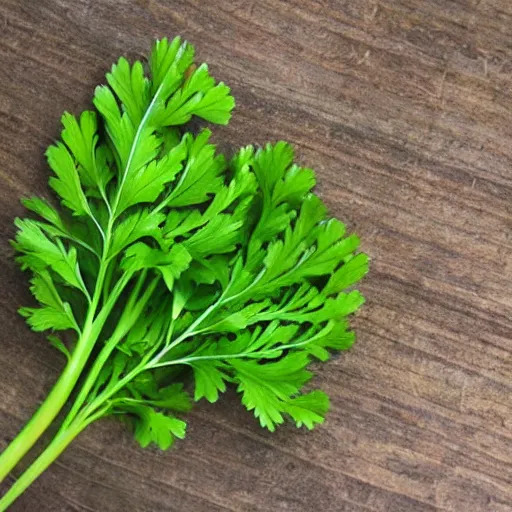 Image similar to a repeated pattern of green parsley leaves high detail