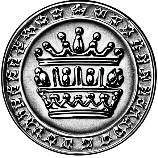 Image similar to single coin, ui, 2 d, mark of a crown in the centre