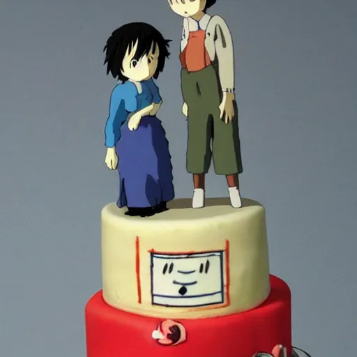 Image similar to a cake by hayao miyazaki