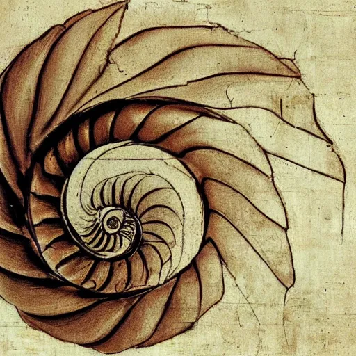 Prompt: fibonacci, by leonardo davinci