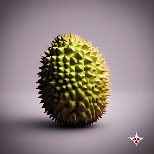 Prompt: “durian fruit dressed as a wwii soldier” octane render