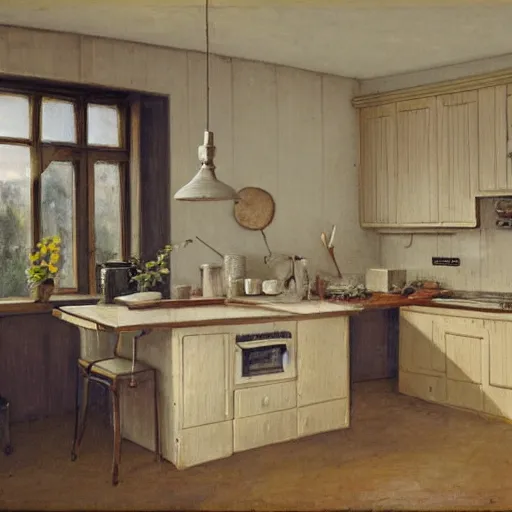 Prompt: a tidy kitchen by aertsen pieter