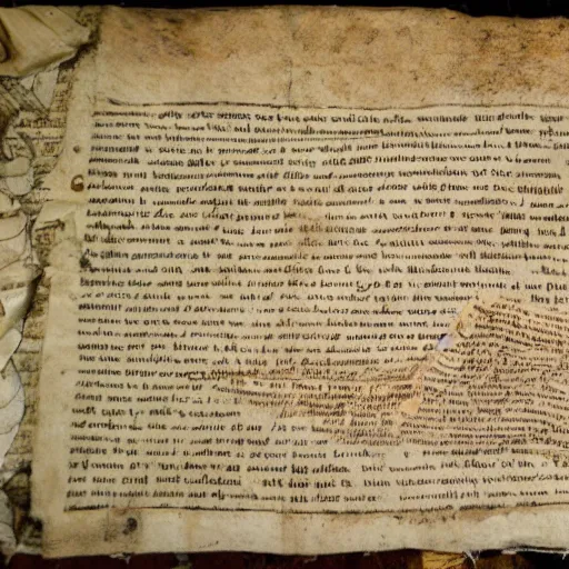 Image similar to an old, worn parchment depicting detailed instructions of how to use an iphone