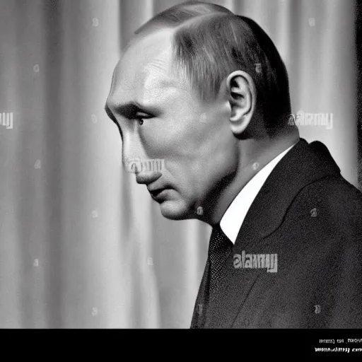 Prompt: putin as a holocaust survivor, high definition, hyperrealistic, stock photo