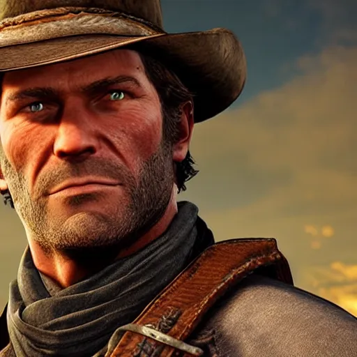 Image similar to Arthur Morgan from rdr2 in claimation