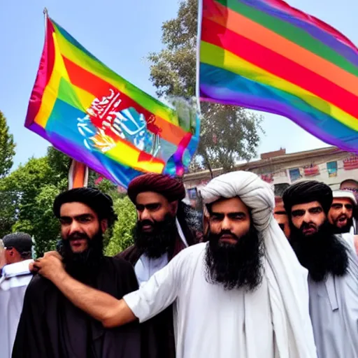 Image similar to taliban at gay pride