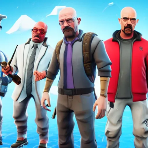 Image similar to walter white in fortnite