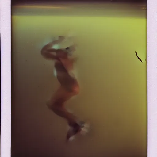 Image similar to semi translucent frog hovering over misty water in Jesus Christ pose, polaroid photography by Andrei Tarkovsky, paranormal, spiritual, mystical