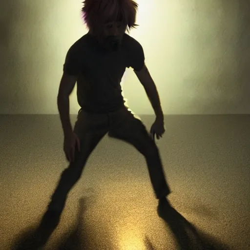 Prompt: shaggy tranforming into his eternal multiarmed form, incricate detail, volumetric lighting, high energy