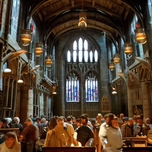 Image similar to Photo of a computer in Hogwarts Great Hall