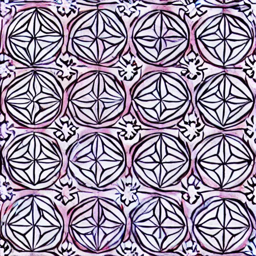 Image similar to ' flower of life'geometry drawing in boho tie dye endpaper style - art