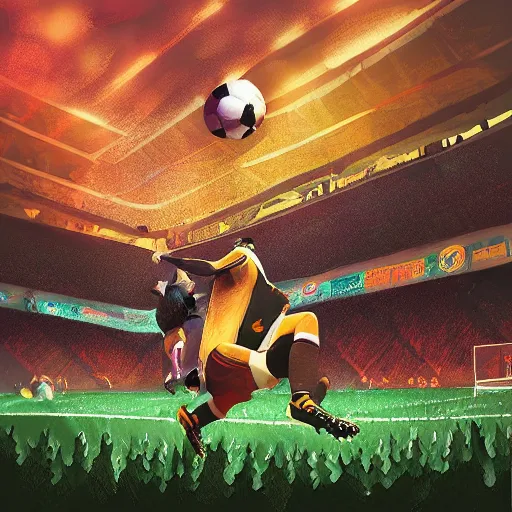 Image similar to detailed illustration of betters for football by alena aenami and annato finnstark