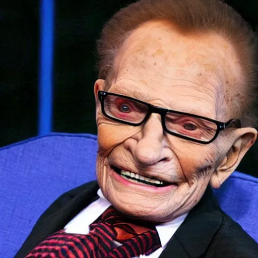 Image similar to larry king wearing a purple cloak like skeletor mad - magazine comic - book - art