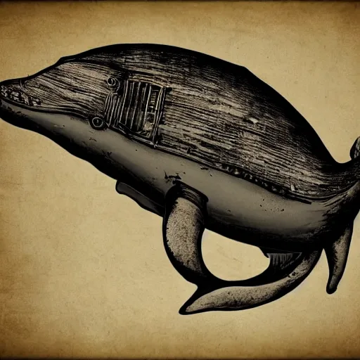 Image similar to ultra realistic steampunk whale