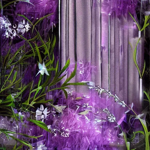 Image similar to crystethereal lavender atrium manipulation layeredinfusion lilac silver silver fuji pastel lilac sparkle fuji surreal creations serene lilac sparkle grey lilac weeping abstract collage